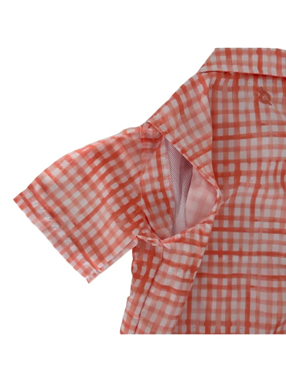 NWT Blue Quail Guayabera Orange White Check Short Sleeve Button Down Shirt (7)